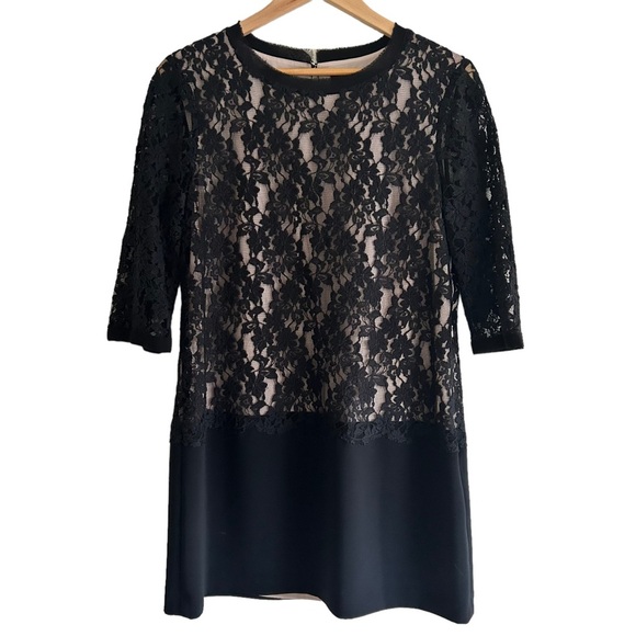 Ted Baker Black Lace Women's 3/4 Sleeve Mini Sheath Dress Size Medium - Picture 8 of 16
